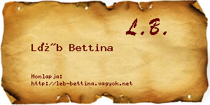 Léb Bettina névjegykártya